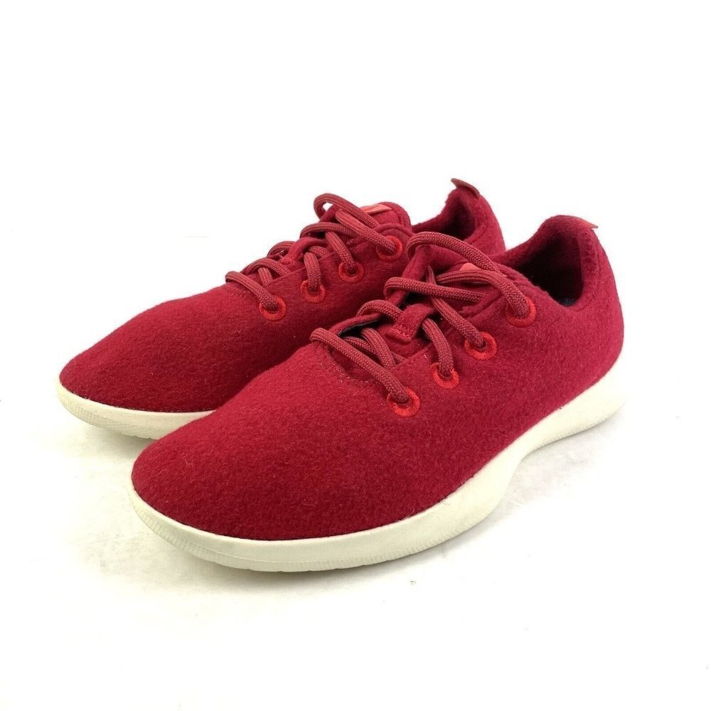 Allbirds Wool Runners Shoes‎ 8 Red Merino Lace Up Sneakers Womens
